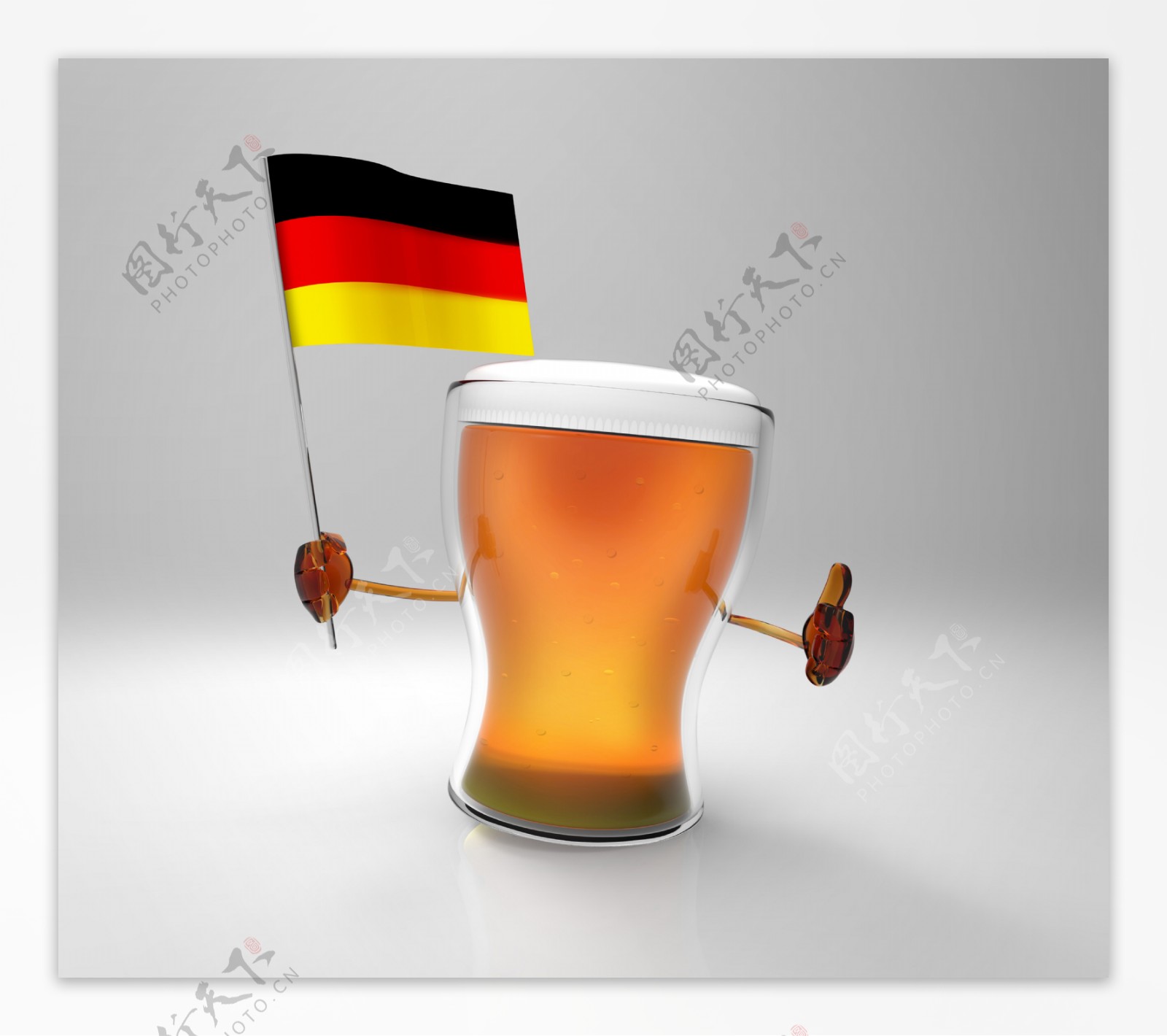 德国国旗与啤酒图片