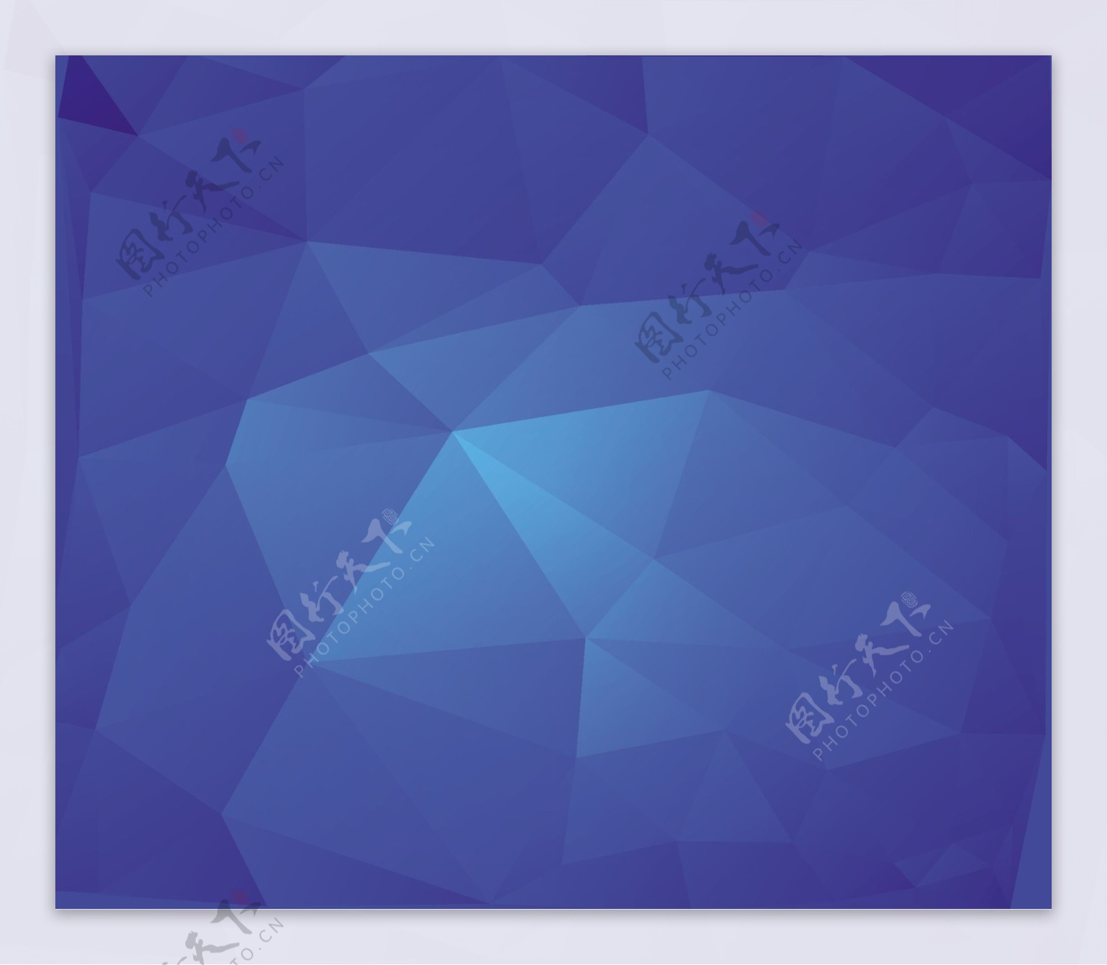 蓝色三角形立体背景图片