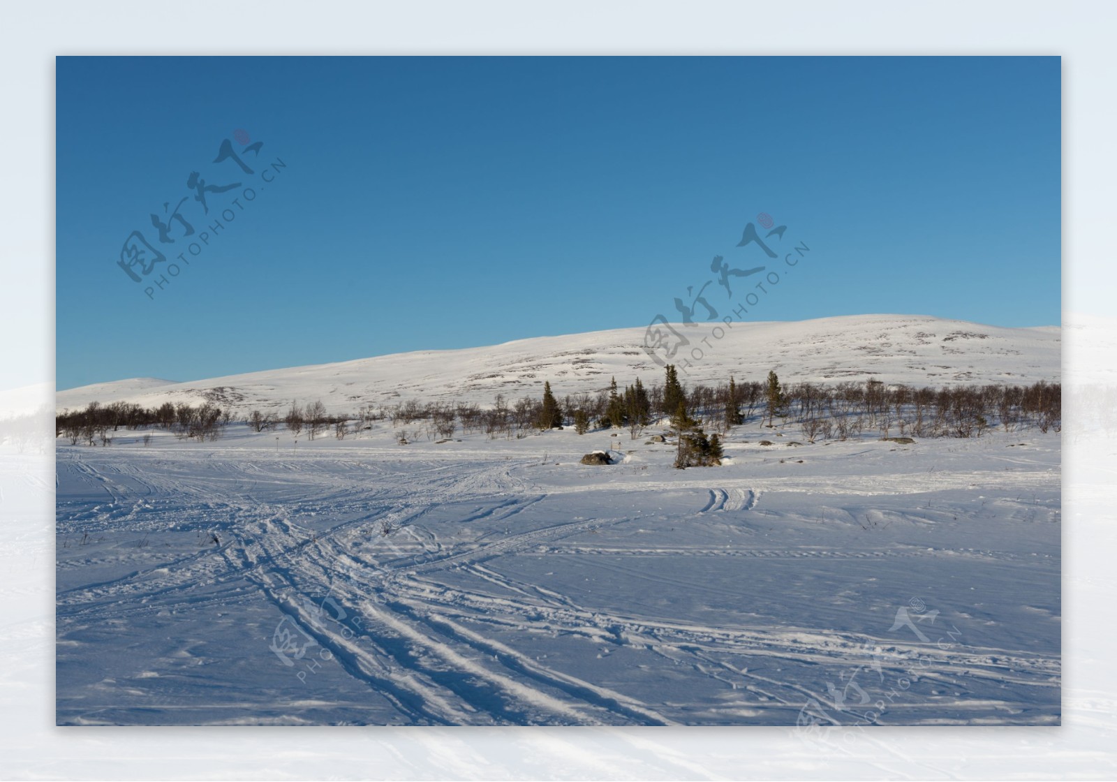 雪地山坡图片
