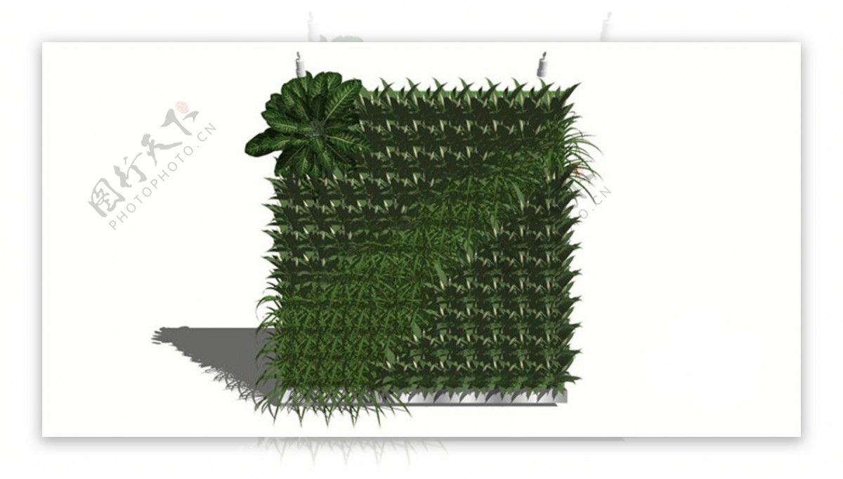 创意绿化植物墙景观墙skp模型