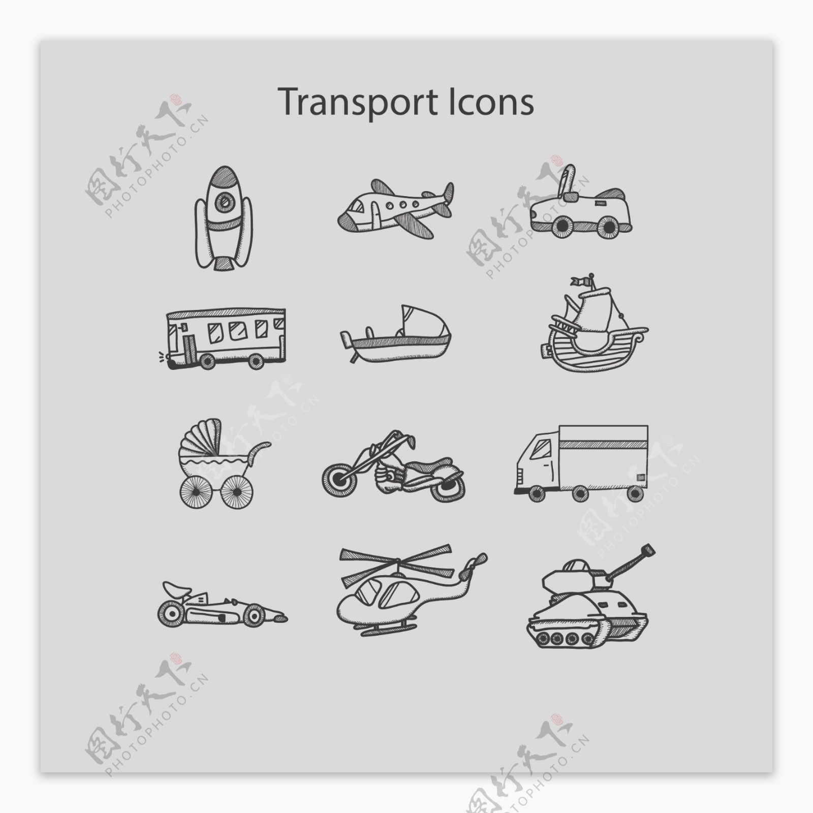交通运输图标绘图图片
