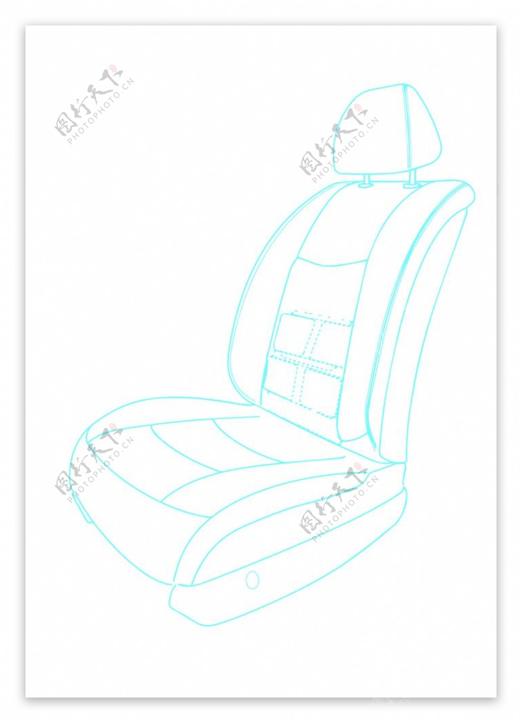 汽车座椅简笔画