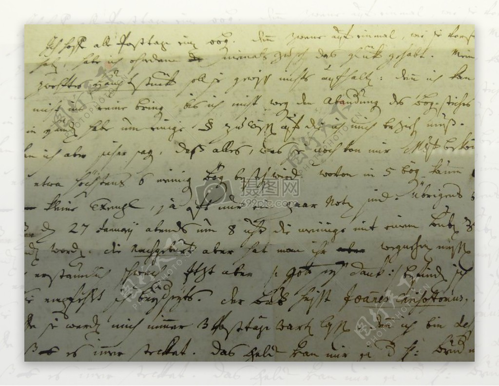 莫扎特手写的信件