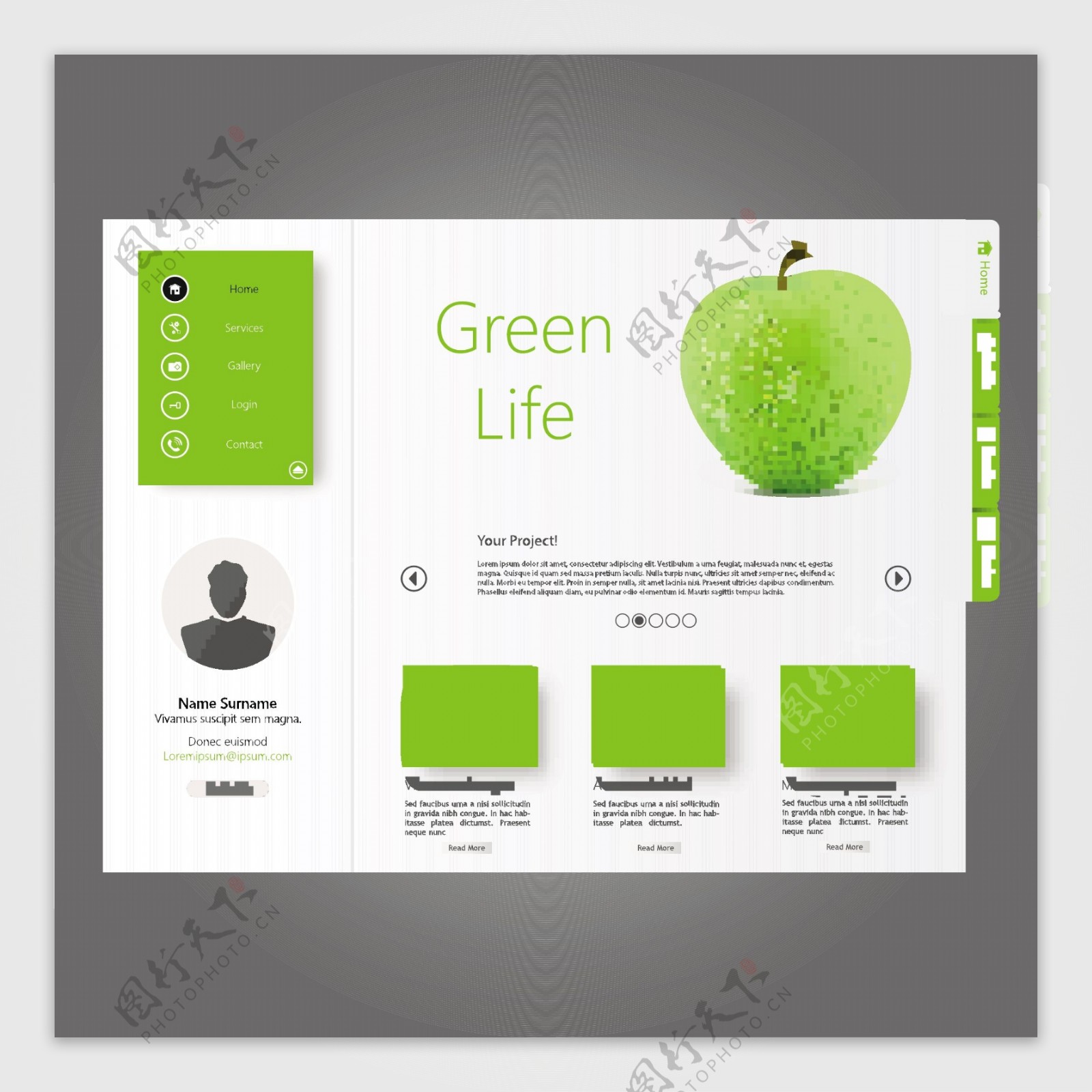 绿色简洁网页设计
