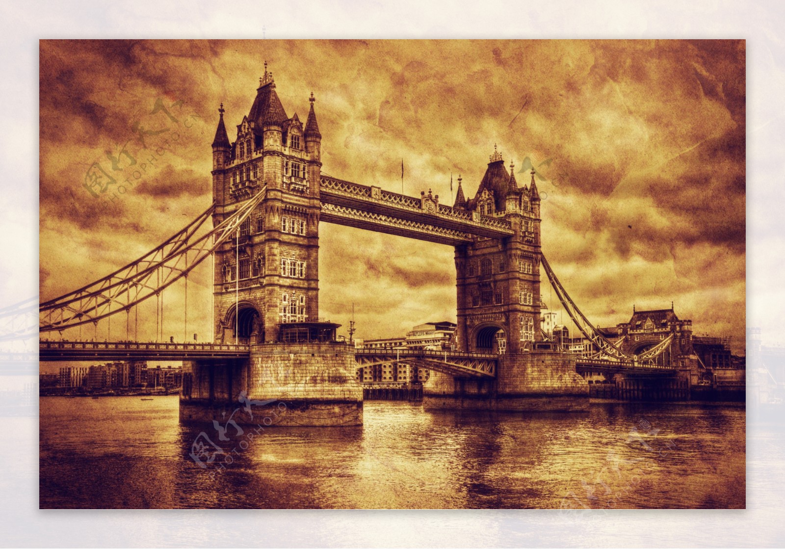 复古风格的伦敦桥