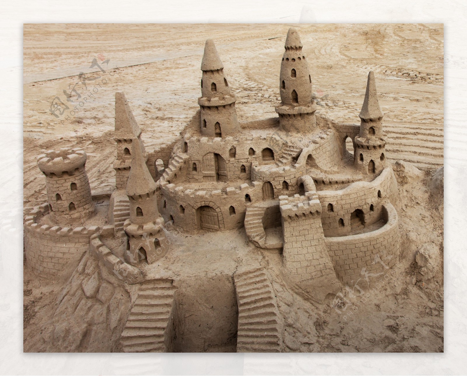 沙雕城堡摄影