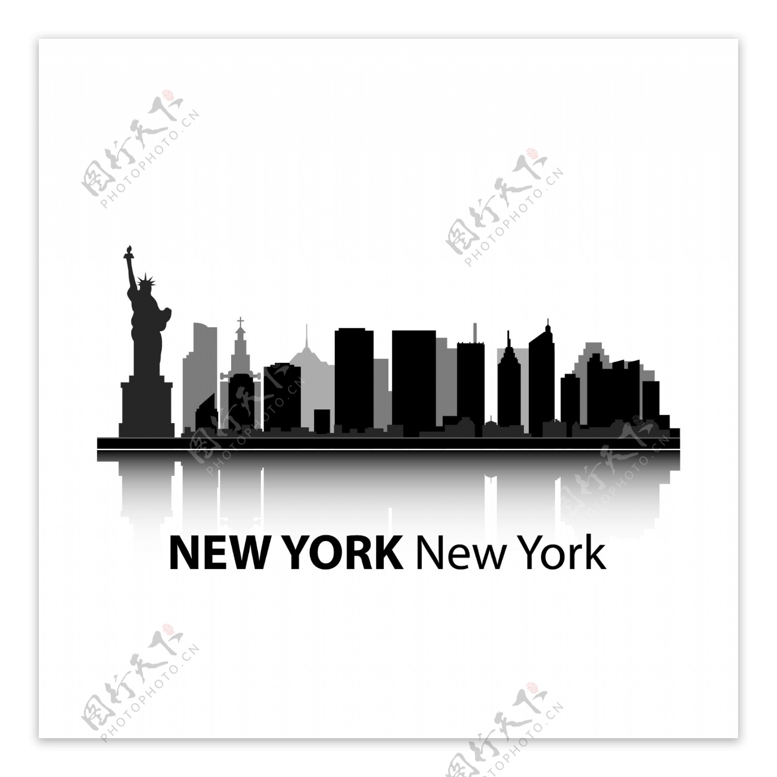 纽约建筑剪影
