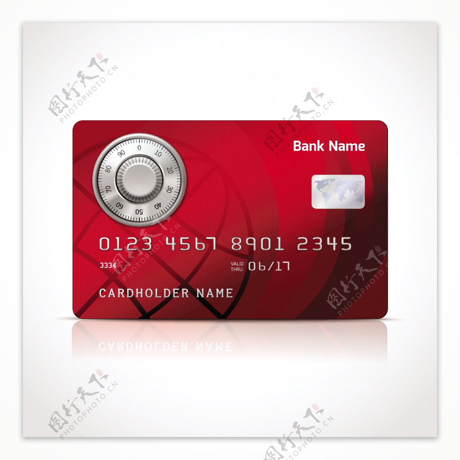红色的信用卡