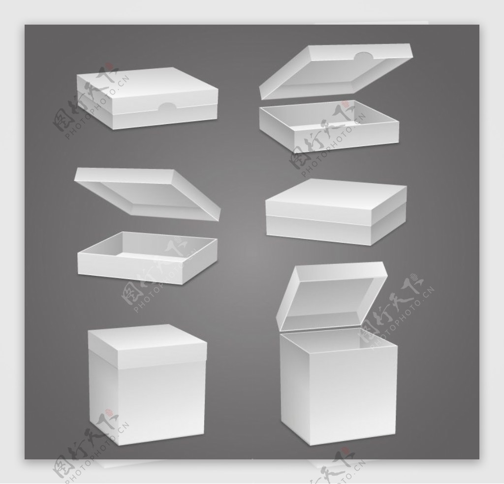 纯色立体纸盒设计
