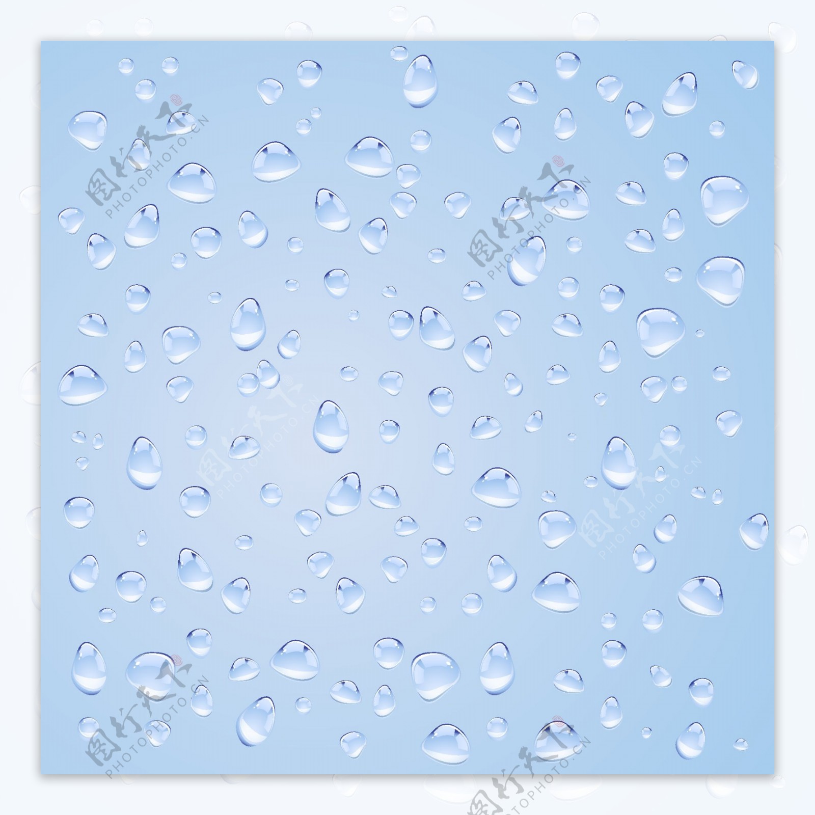 晶莹水滴玻璃背景矢量素材图片
