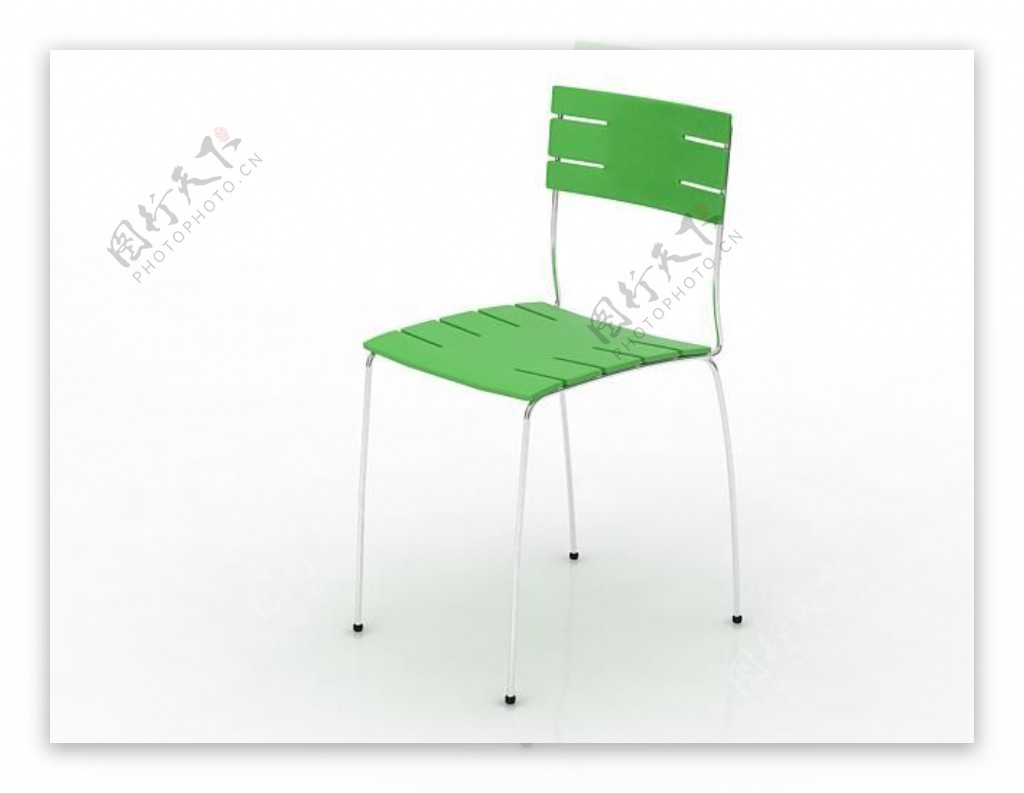 绿色现代感座椅3d模型下载