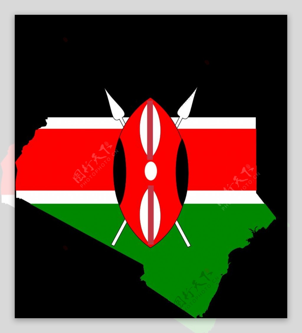 肯尼亚国旗地图