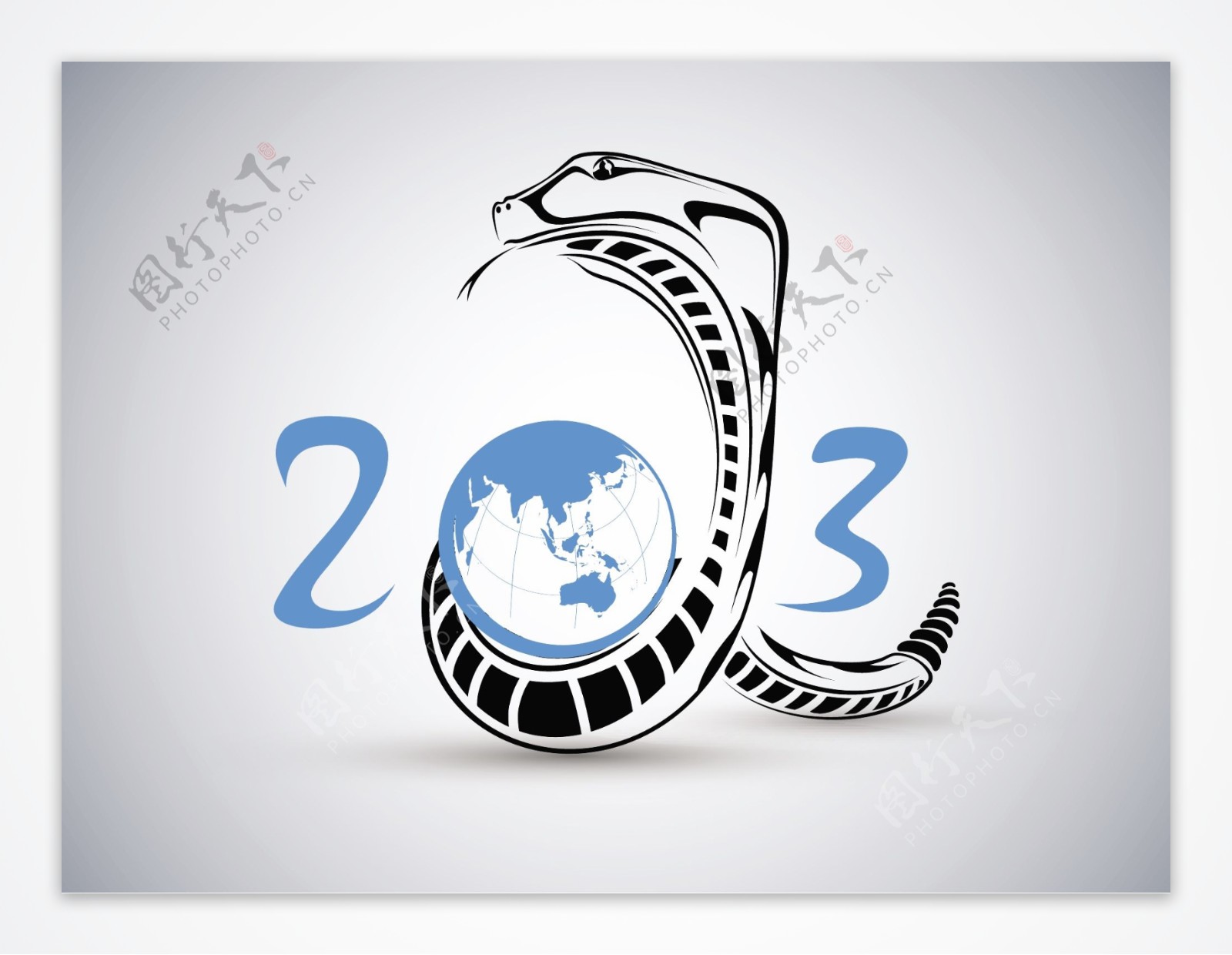 2013新年快乐与蛇的设计