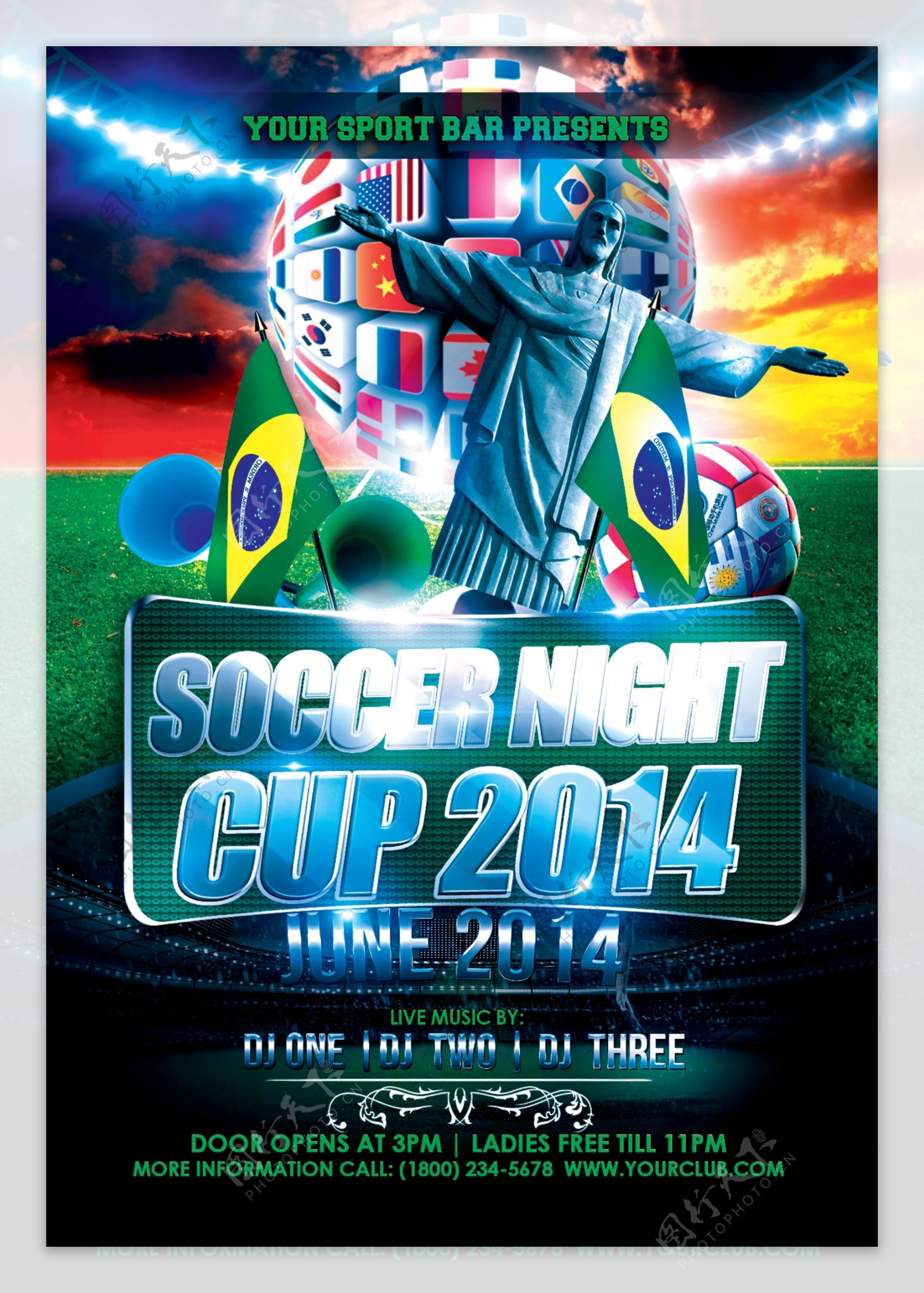 2014巴西世界杯活动海报PSD源文件