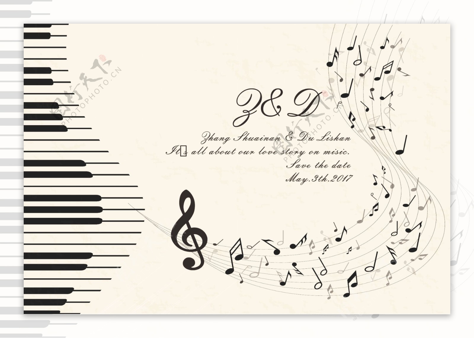 音乐字符婚礼背景钢琴键盘音符元素背景