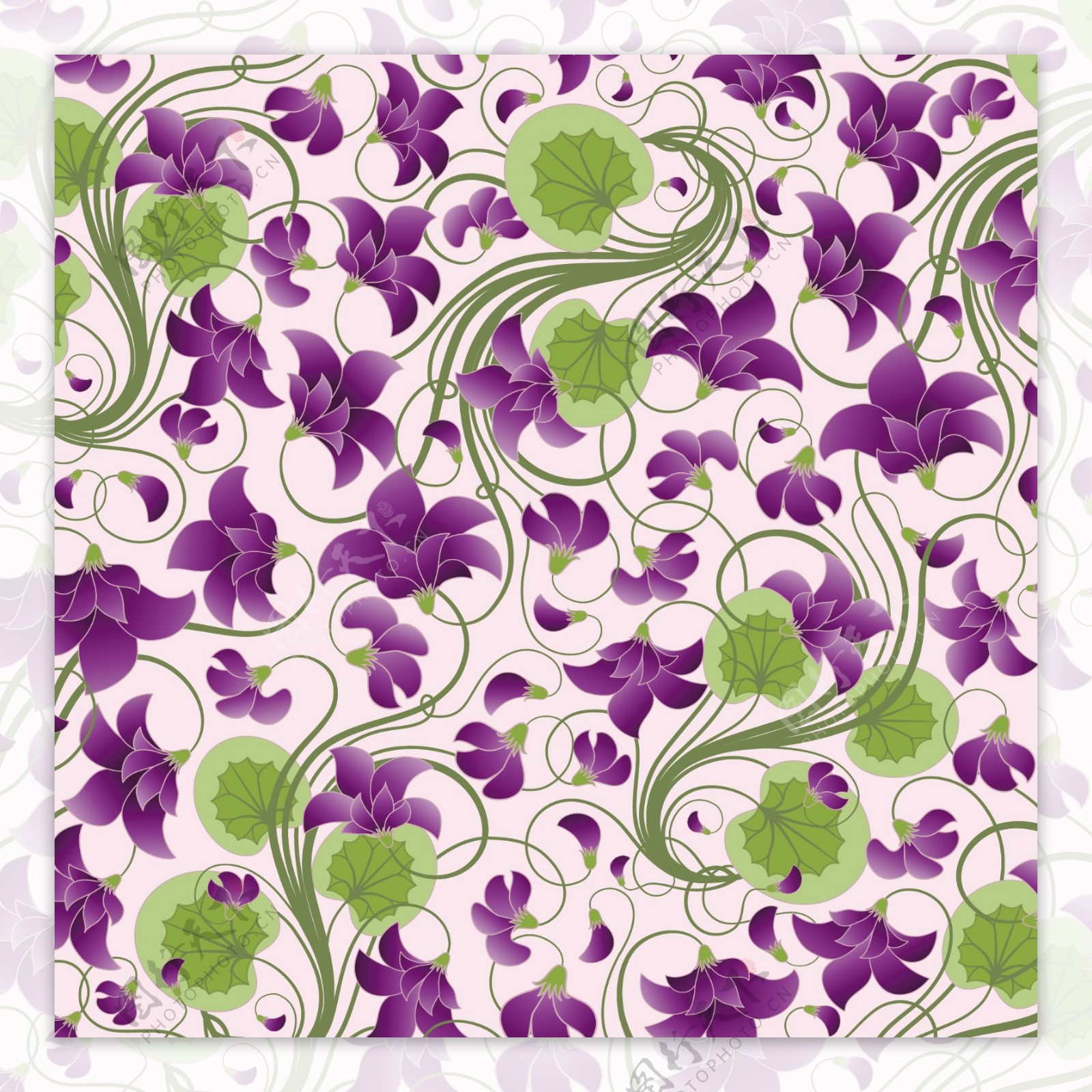 紫色花瓣元素图案
