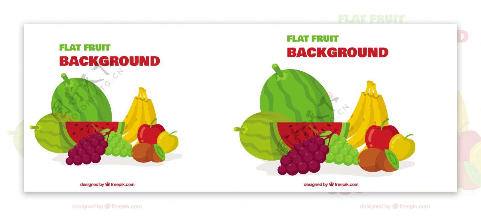 手绘美味的水果广告背景素材