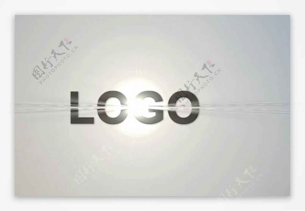 玻璃光波光效logo标志展示AE模板