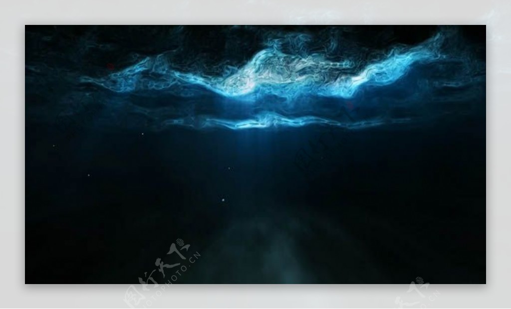 水面下的世界光影特效AE模板