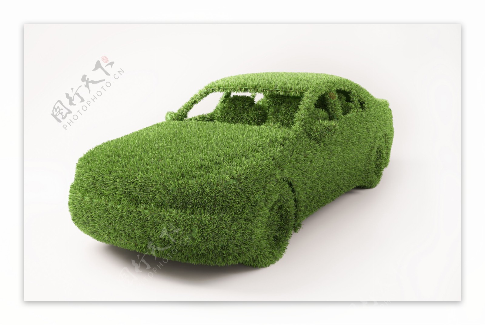 绿色植物组成的汽车图片
