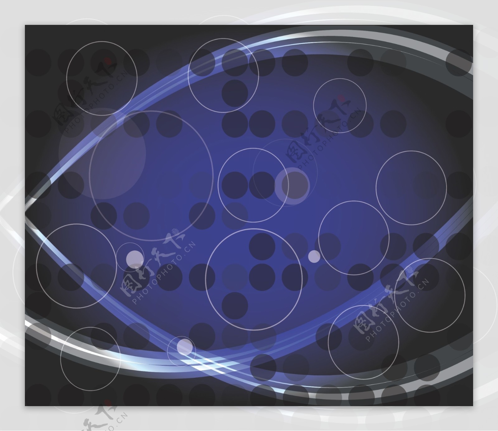 深蓝色圆圈网络设计元素艺术载体背景图案
