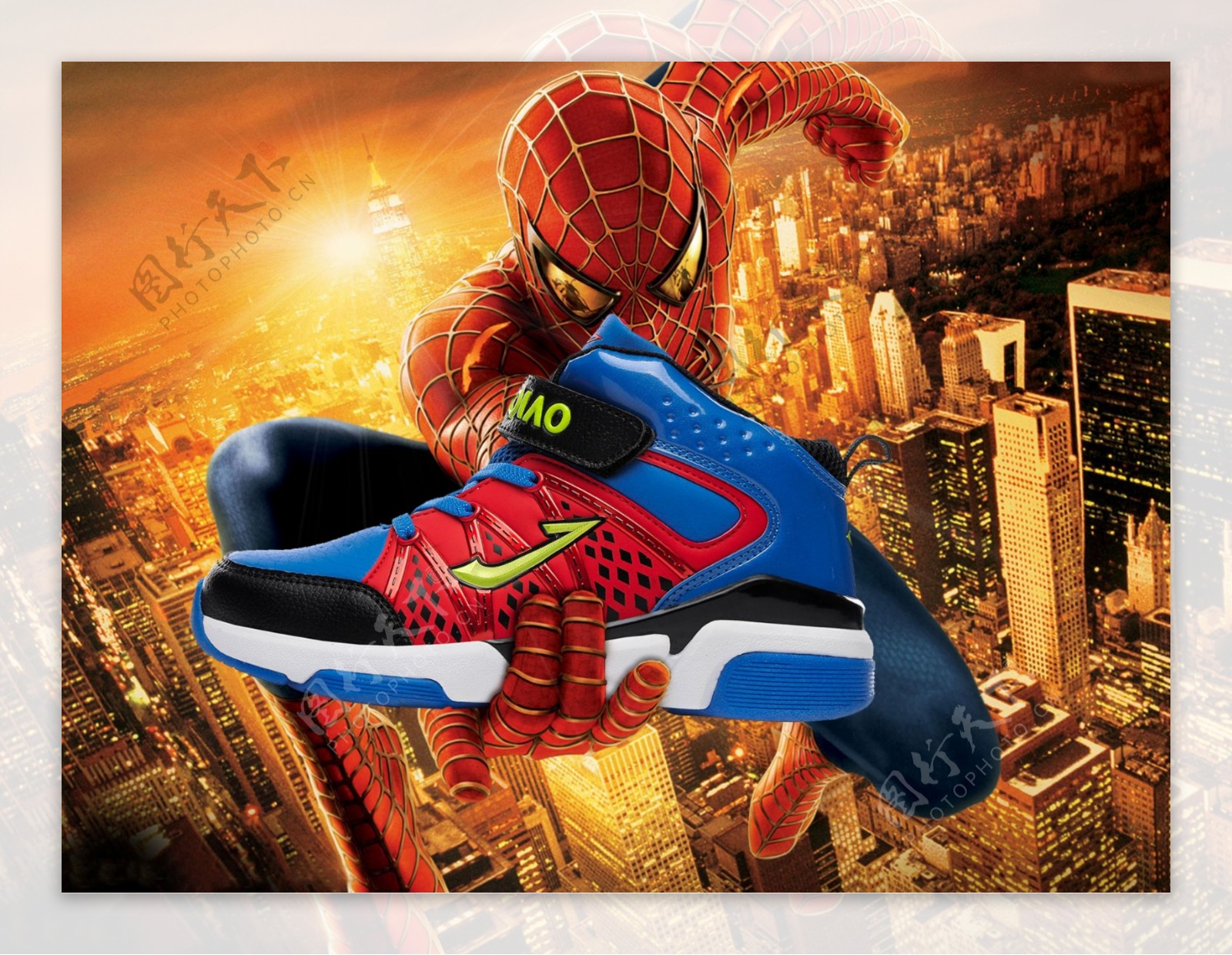 蜘蛛侠创意童鞋海报图片