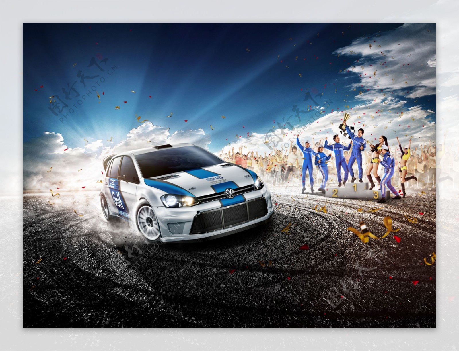 炫酷赛车广告PSD模板汽车广告背景板