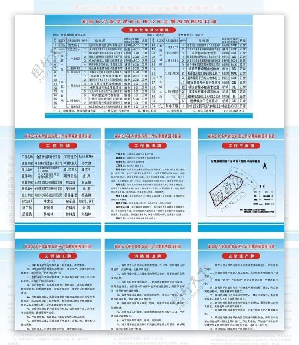 建筑工地五牌一图