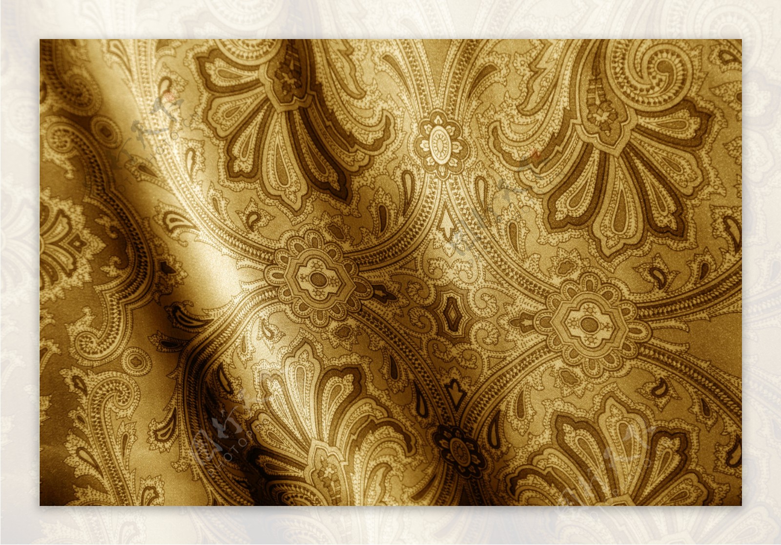 金黄色丝绸复古背景素材