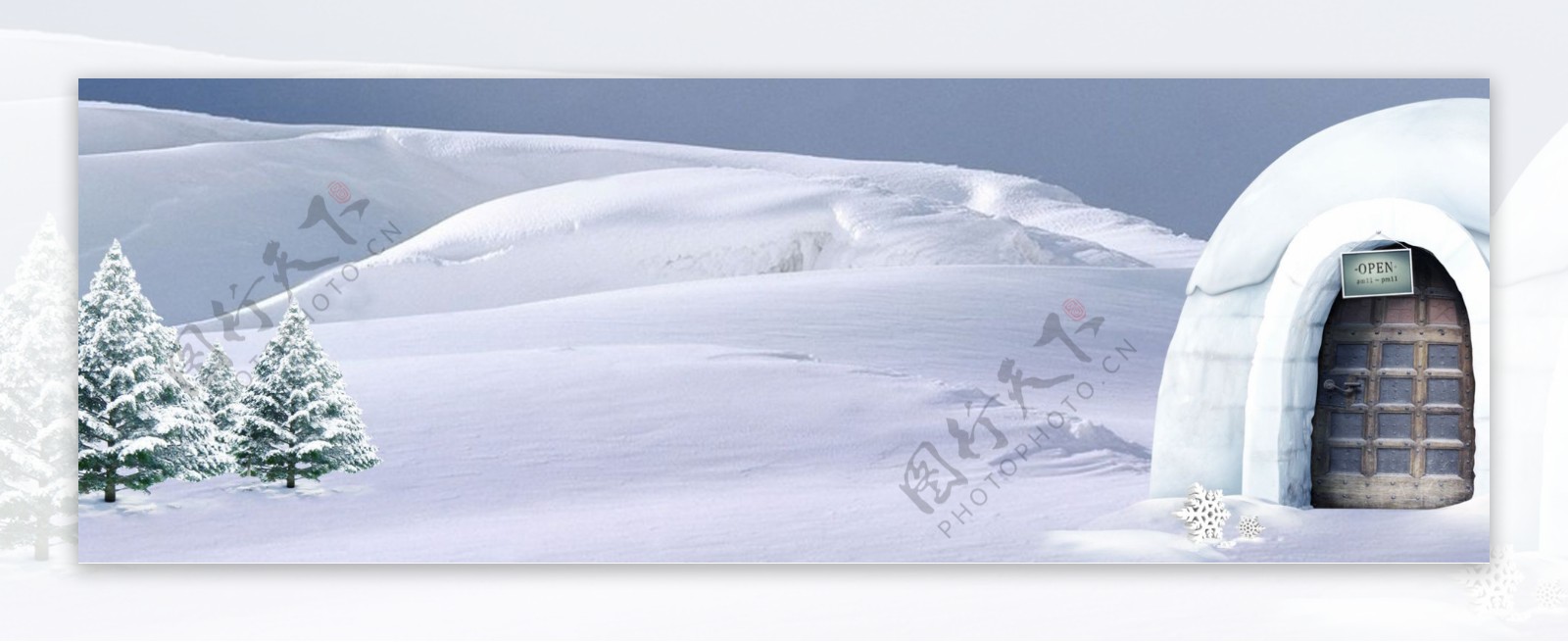 雪地海报背景图片105