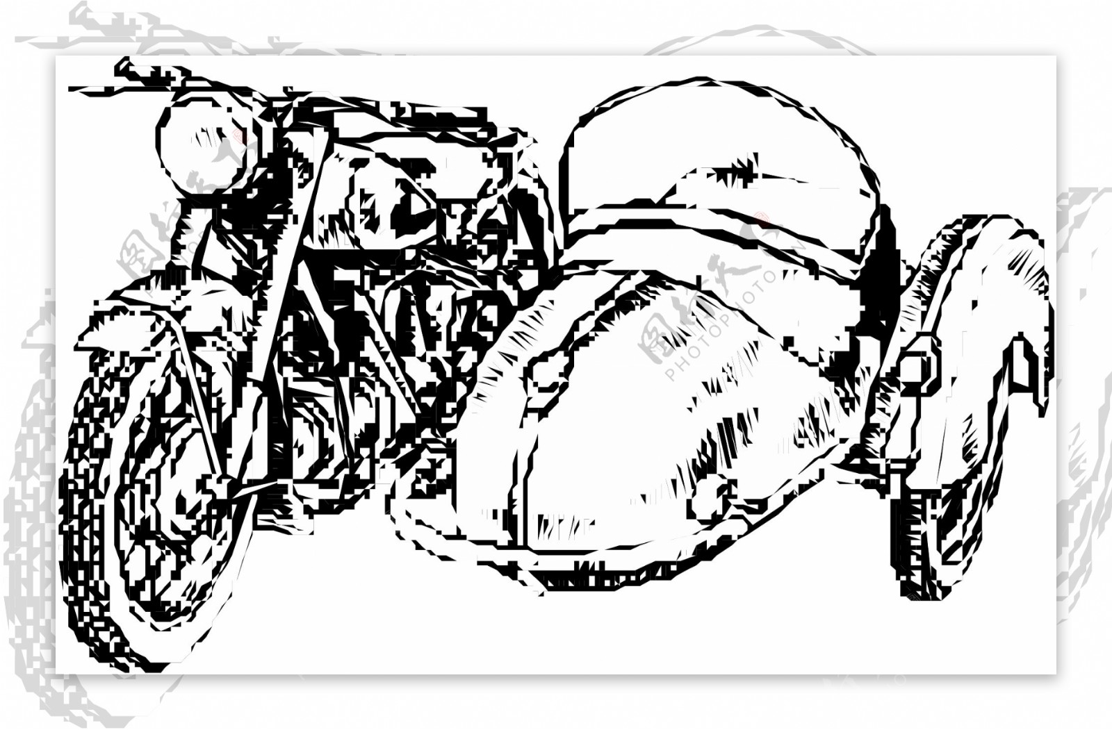 摩托车矢量素材EPS格式0051