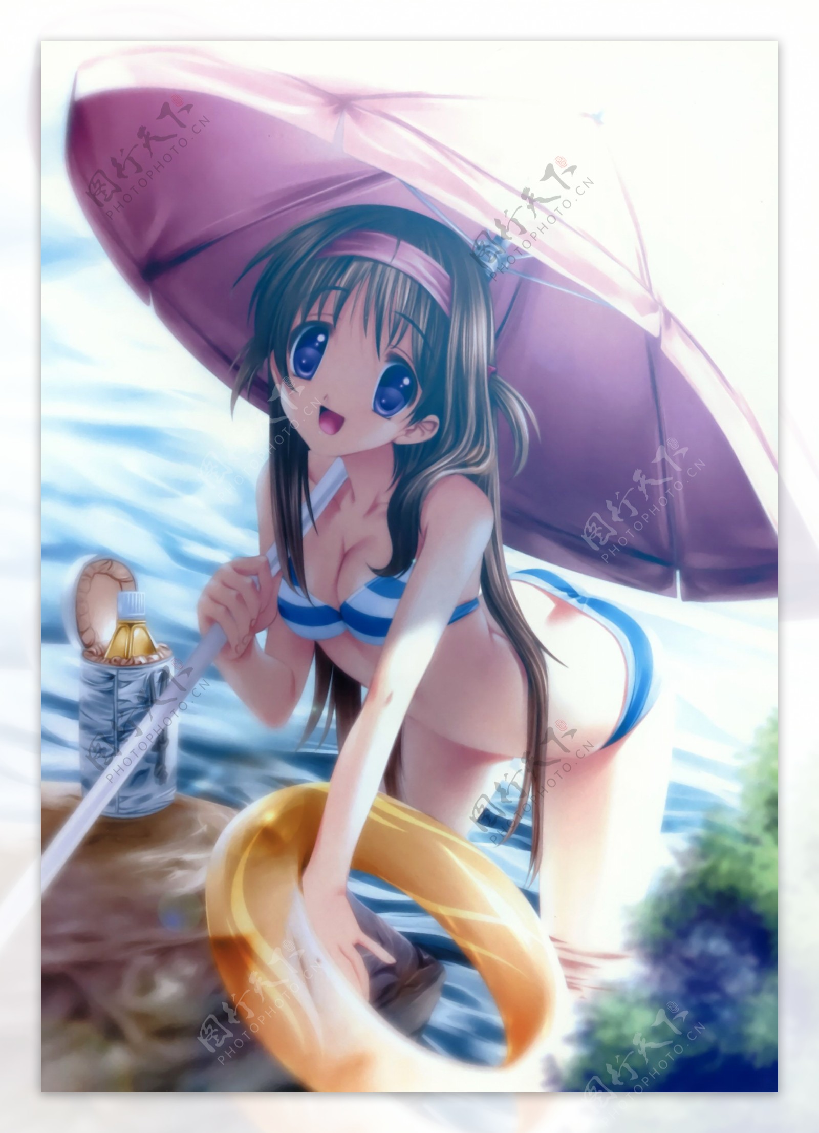 阳伞少女