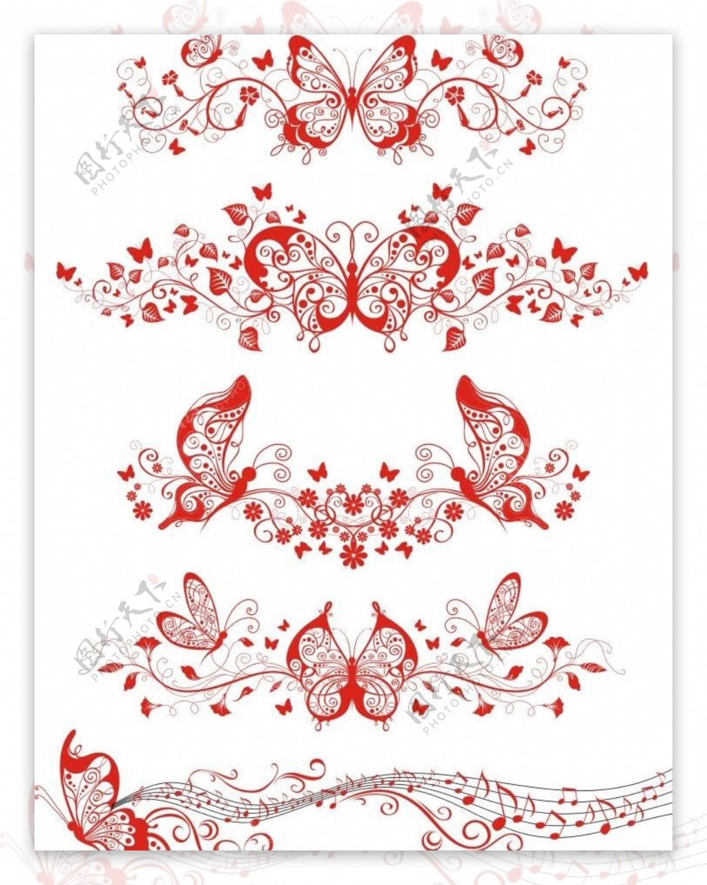 蝴蝶花纹图片素材-编号11812386-图行天下