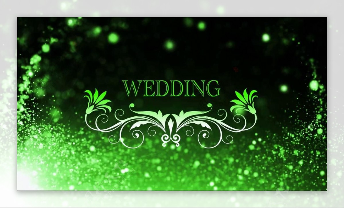 绿色清新浪漫婚礼背景动态视频素材