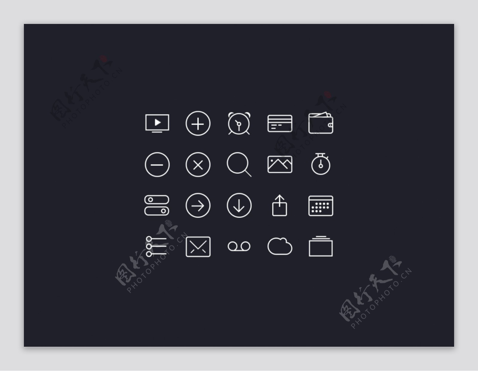白色网页UI矢量icon图标素材