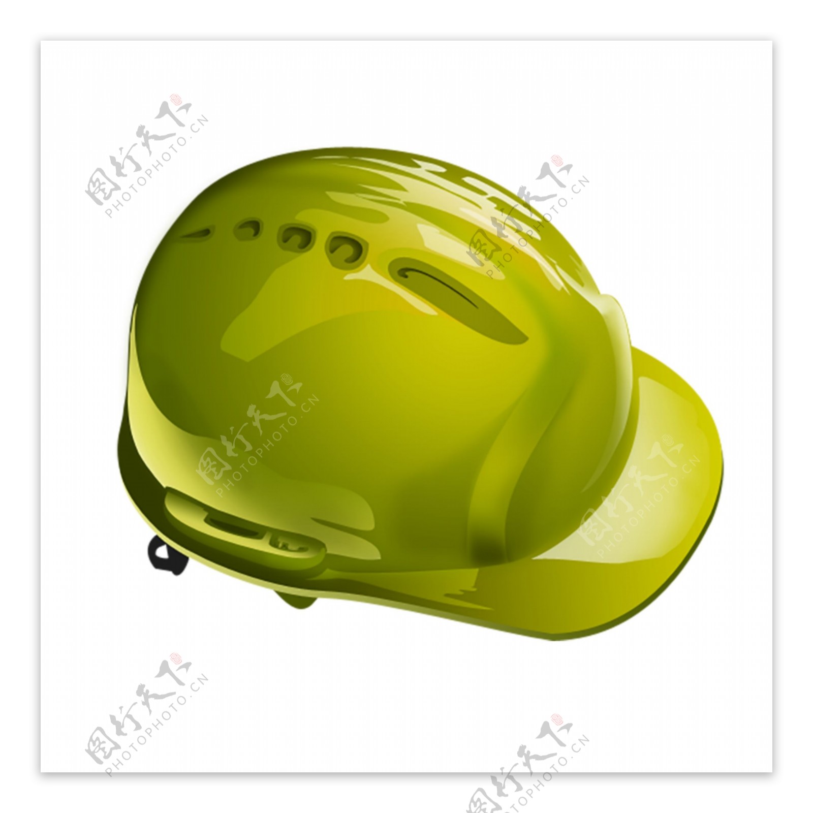 绿色安全帽icon图标