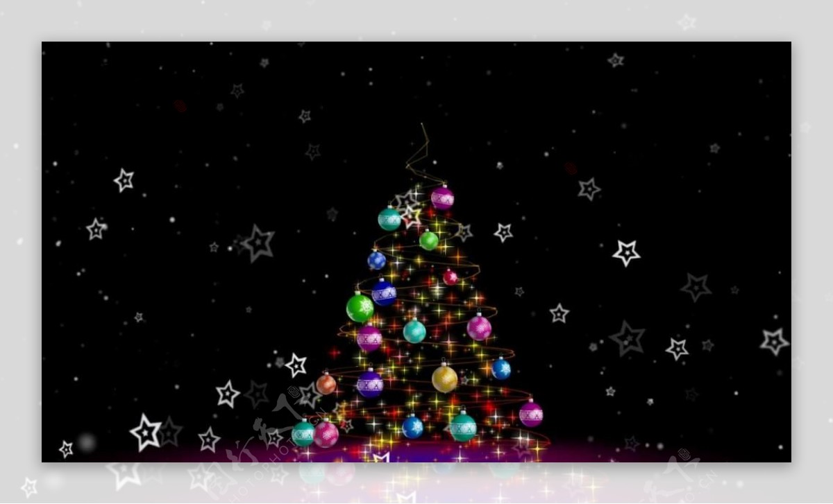 彩色圣诞树变换视频素材