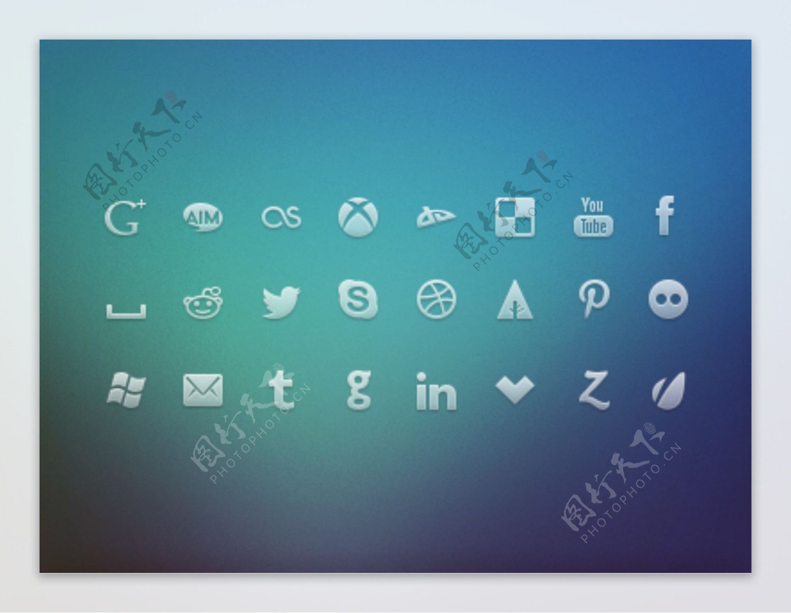 网页社交生活活动icons设计