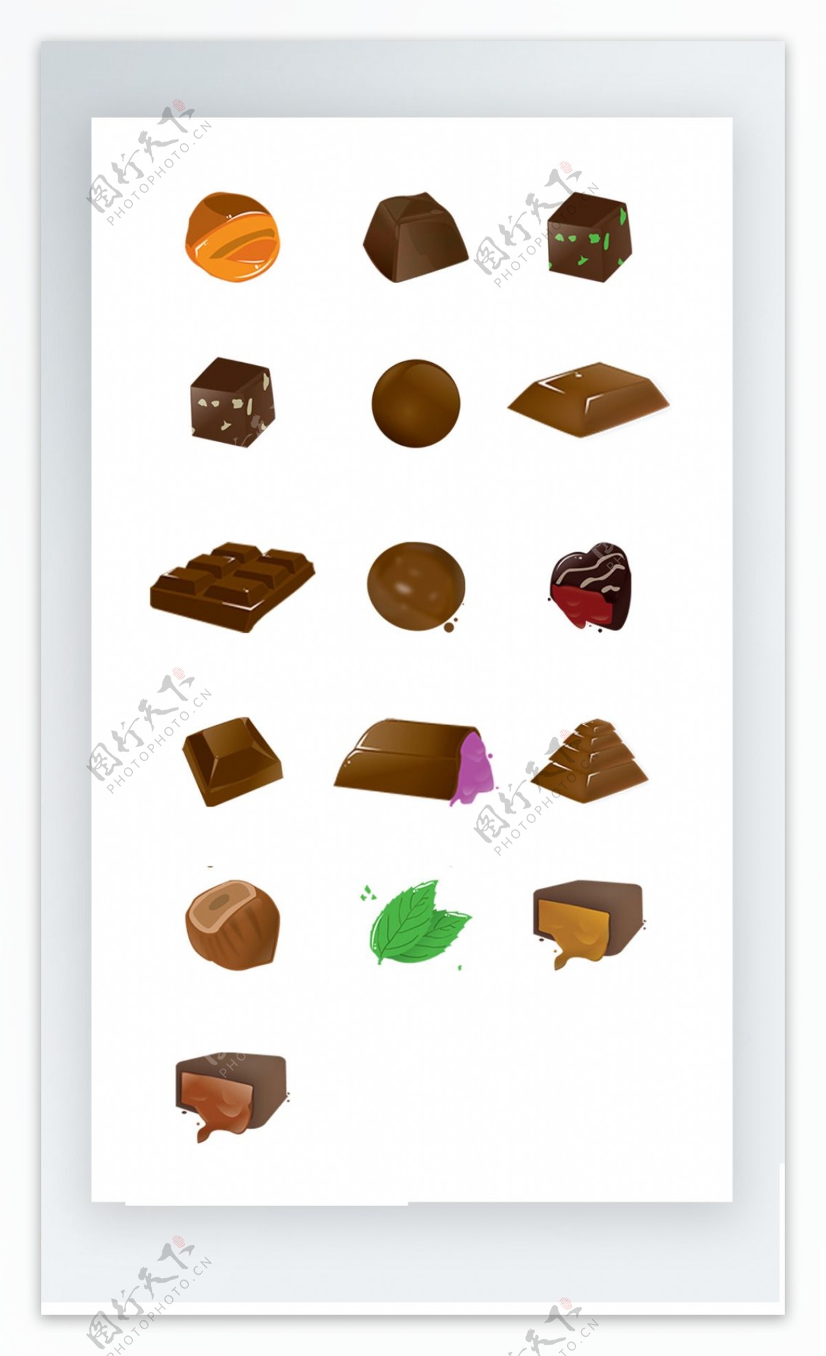 巧克力图标彩色写实图标icon