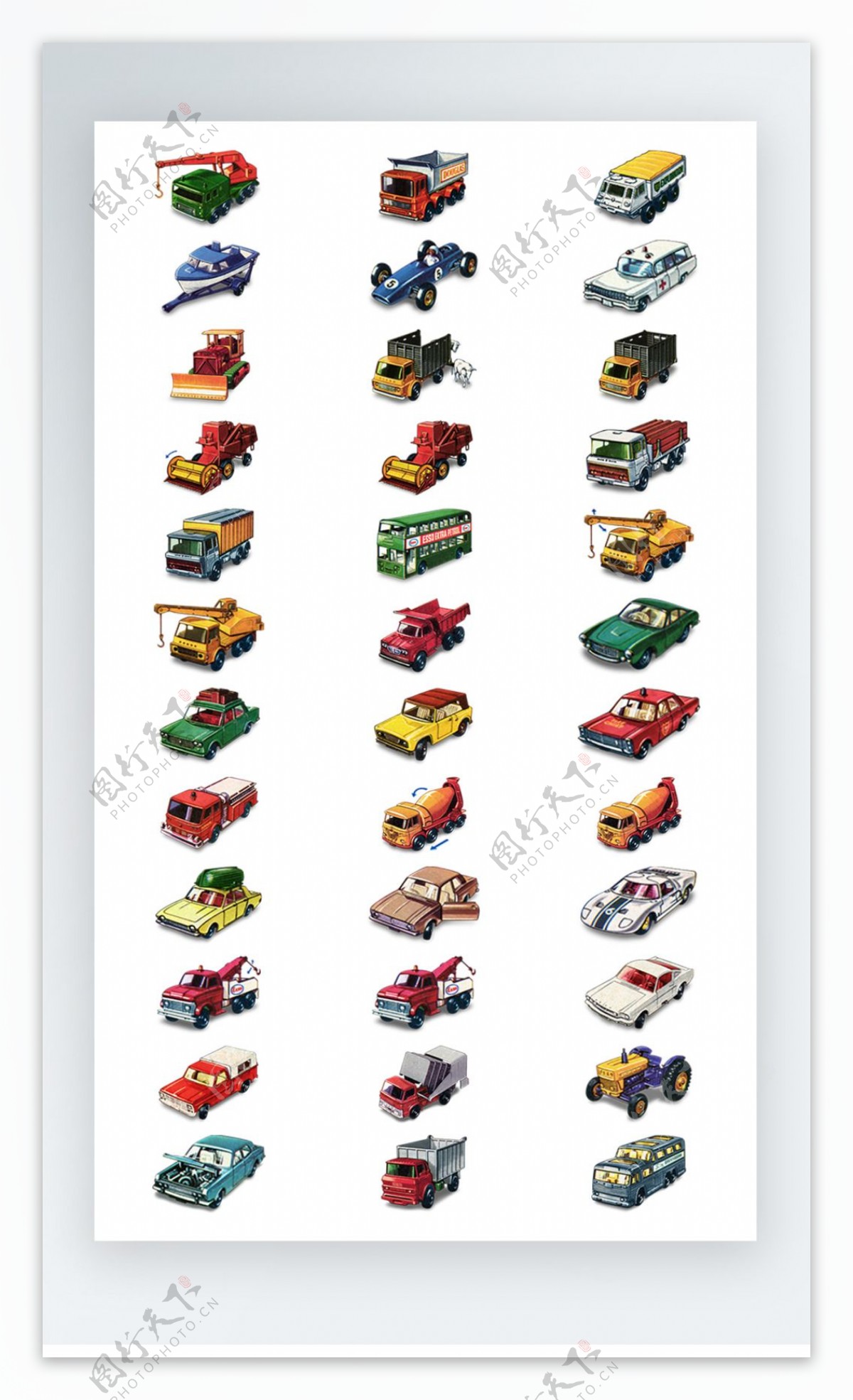 玩具车汽车图标彩色写实图标素材PNG