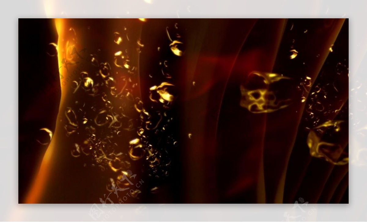 金色颗粒光团闪烁光效视频素材