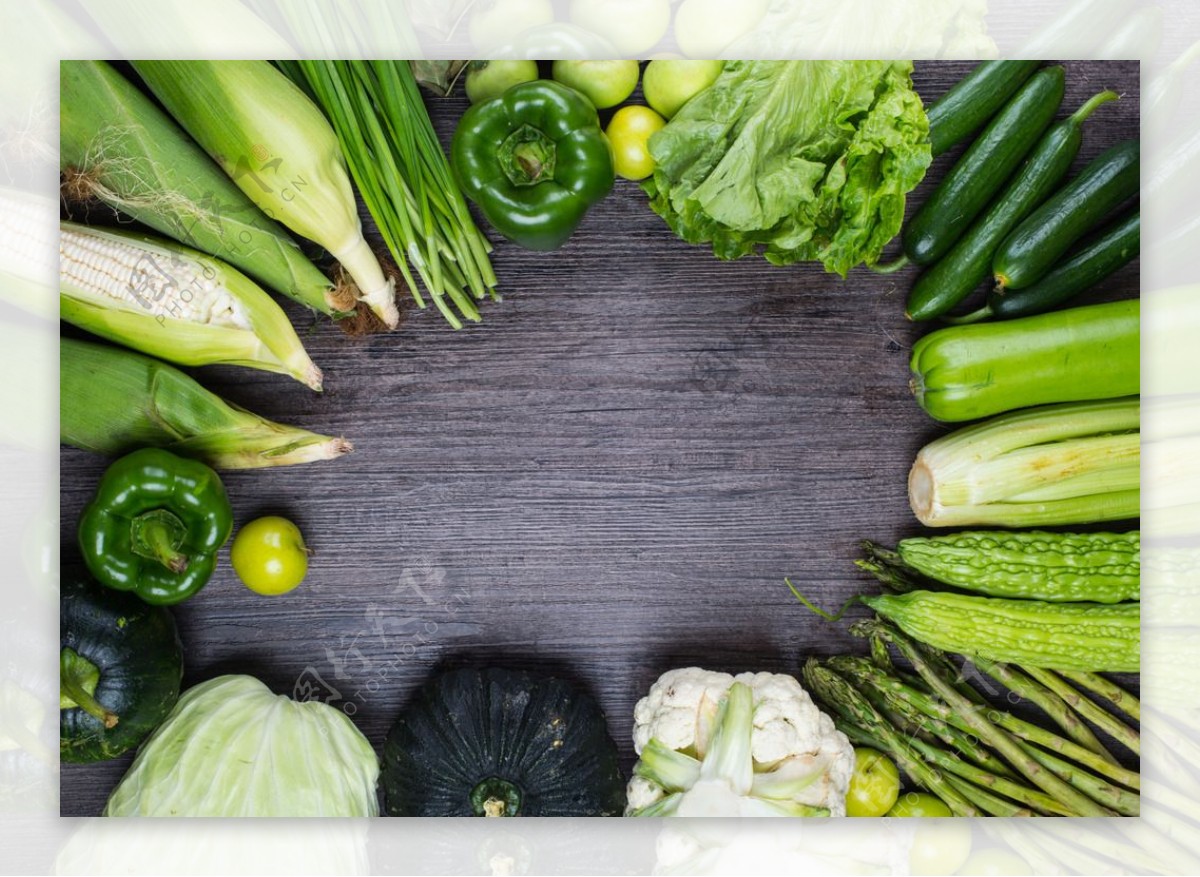 蔬菜与木板