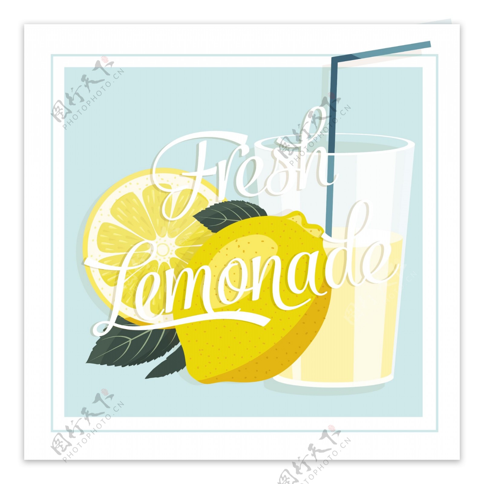 柠檬水的插图
