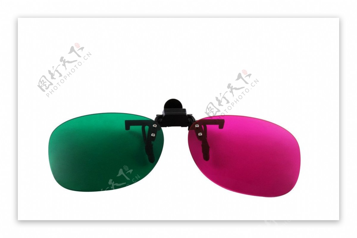 绿色眼镜片粉色眼镜