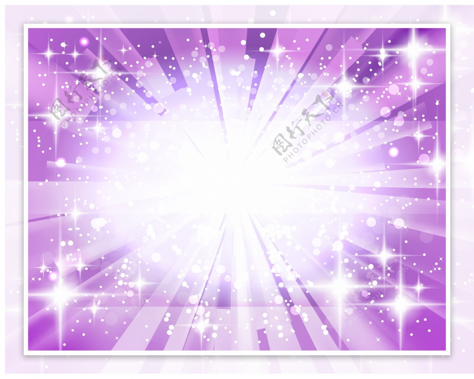 紫色光线星星矢量素材