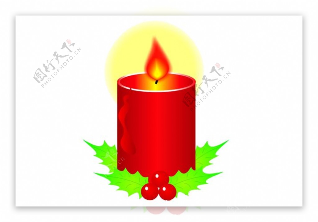 红色火焰蜡烛教师节元素图