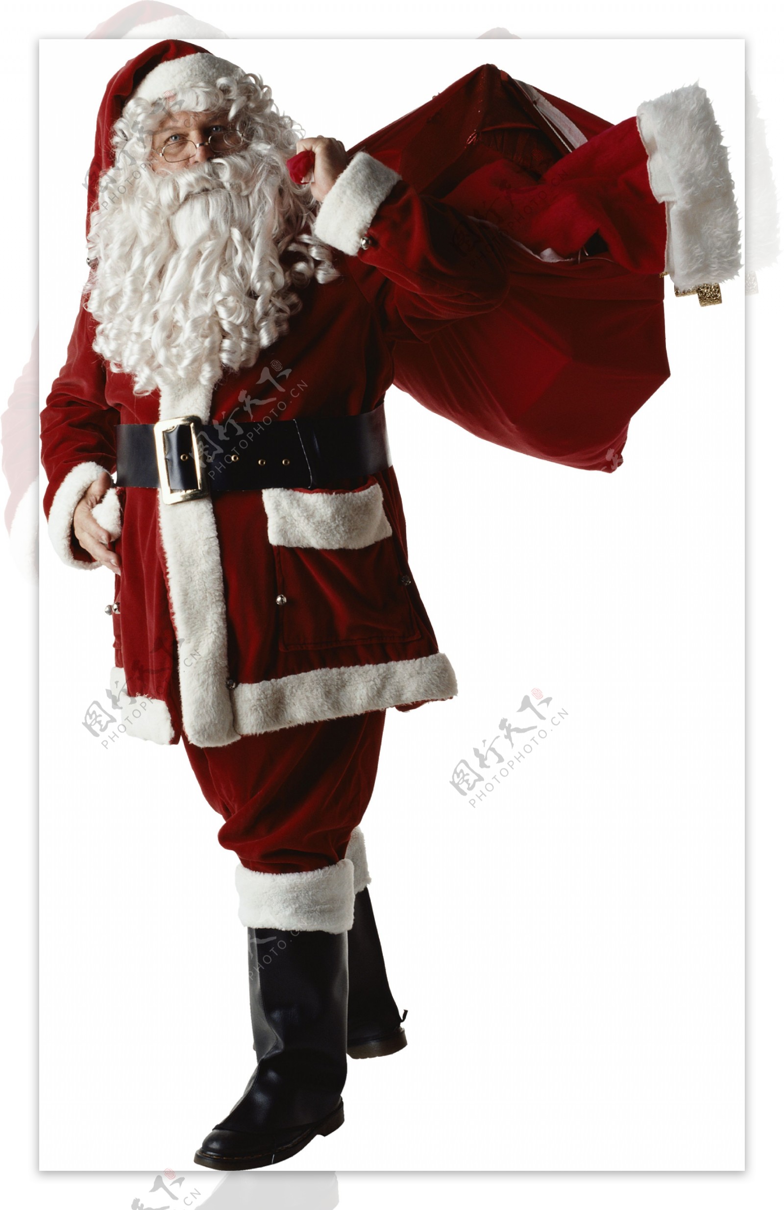 圣诞老人照片免抠png透明图层素材