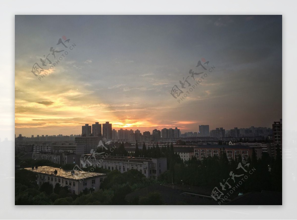 上海的落日