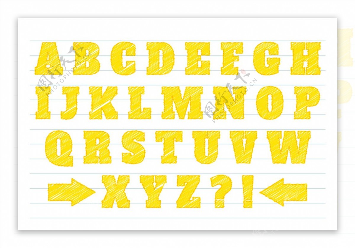 黄色字母设计