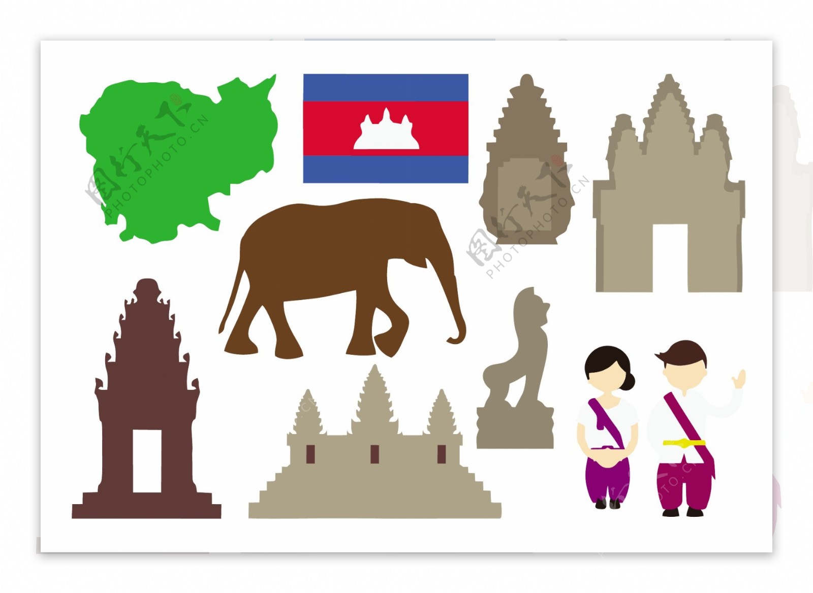 泰国城市旅游矢量素材
